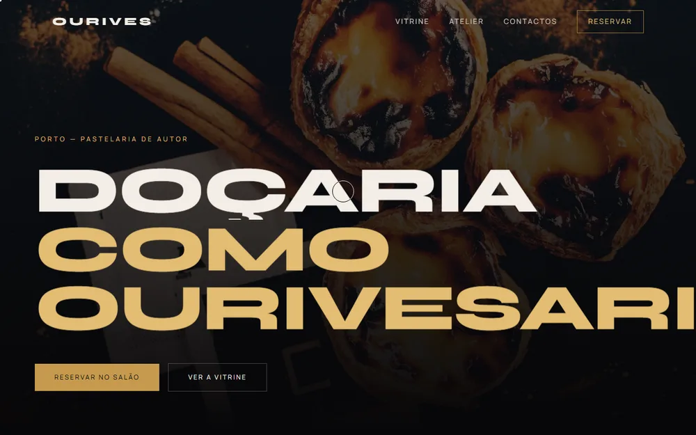 Pré-visualização do site OURIVES